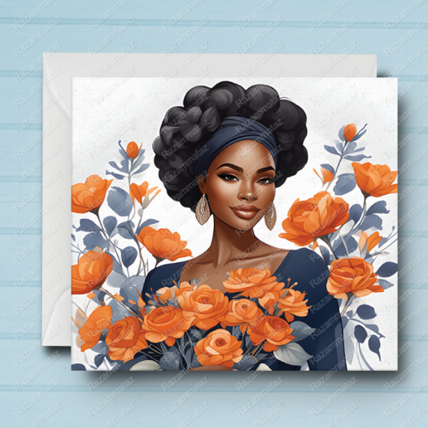 Black Woman B Card